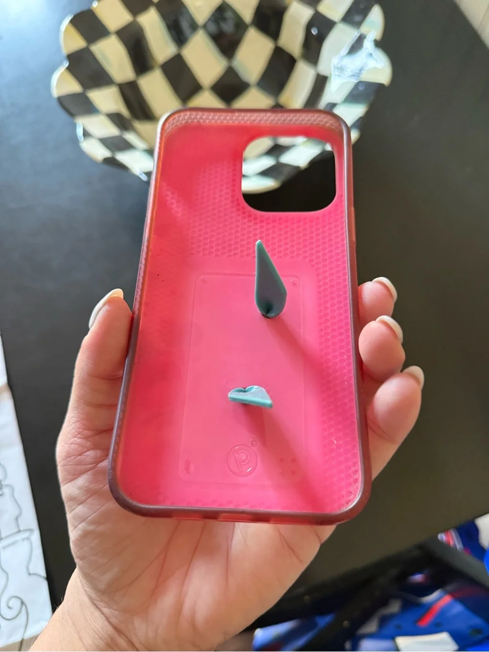 Loopy Case Floral Phone Case with Pink Flowers and Teal Loop
